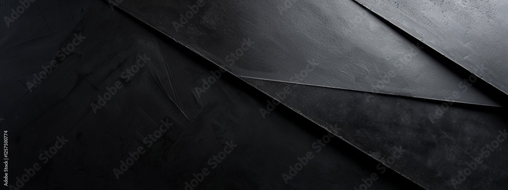 Wall mural abstract minimalist wallpaper with sharp geometric angles and figures on black background. featuring