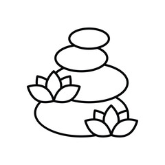 Hot Stones icon vector stock illustration