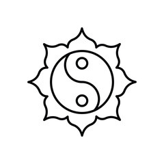 Obraz premium Yin Yang icon vector stock illustration