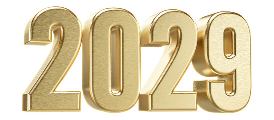 2029 Number New Year - 3D Render