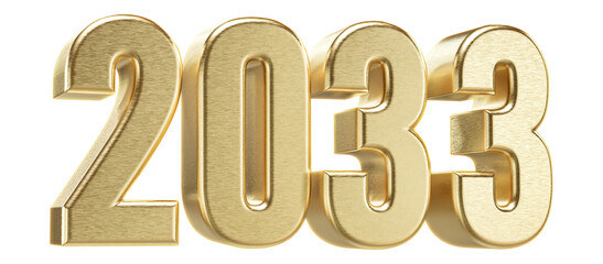 Obraz premium 2033 Number New Year - 3D Render