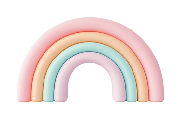 Fototapeta premium A vibrant pastel rainbow showcasing soft colors, ideal for backgrounds or decorative elements in various creative projects.