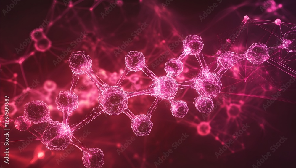 Poster abstract dna molecules in digital network space