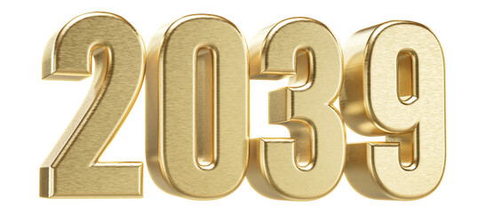 2039 Number New Year - 3D Render