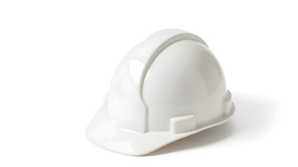 Shining White Safety Helmet isolated on transparent and white background