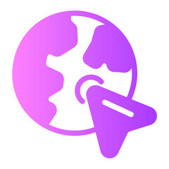globe earth gradient icon