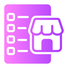List  gradient icon