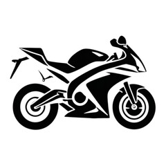 silhouette of a motorcycle isolated on white background. Motorcycle icon. logo.
