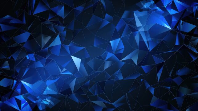 Geometric minimalist pattern with intersecting triangles on Blue background. Featuring white space in the center for text, ideal for design templates and modern banners.