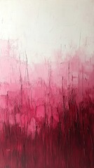 Abstract gradient painting showcasing a blend of pink hues with textured brush strokes
