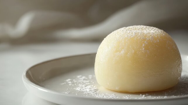 Delicious borma, a popular dessert on a white plate, ready to enjoy