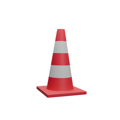 red traffic cone illustration, 3d rendering
