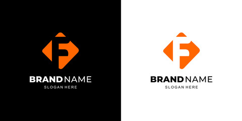 Creative Letter F Logo with Abstract, Illustration, Design Inspiration, Vector, Icon