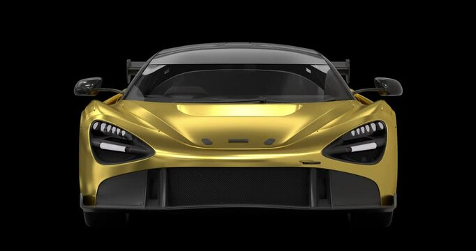 3d Sport Cars Loop Animation On Transparent Backround	
