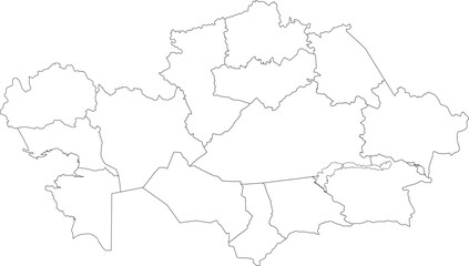 Obraz premium Outline Map of Kazakhstan 