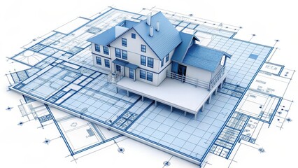 3D Model House Architectural Plan