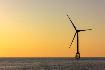 石狩浜、洋上風力発電、