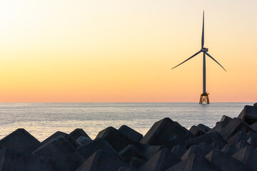 石狩浜、洋上風力発電、