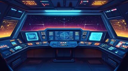 Obraz premium cockpit of airplane