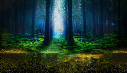 Fototapeta premium 幻想的な森