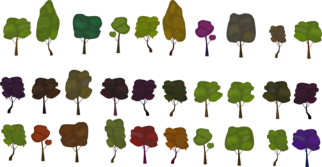 Tree for cartoon animation and others .