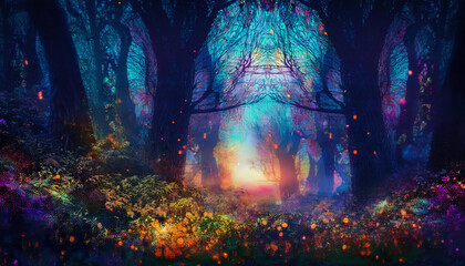 Fototapeta premium 幻想的な森
