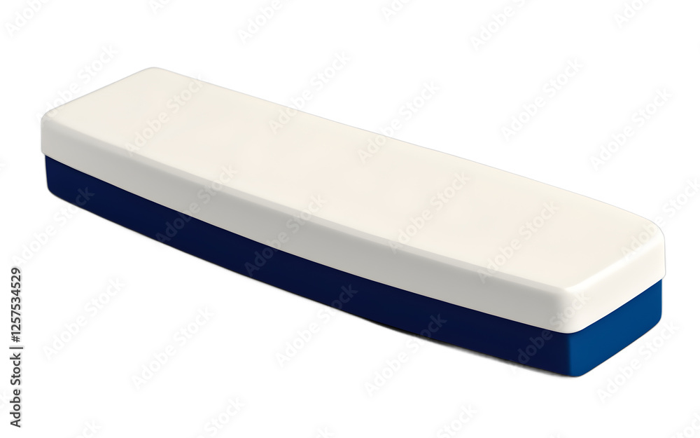 Aufkleber a magnetic whiteboard eraser with a felt surface, isolated on a empty plain background
