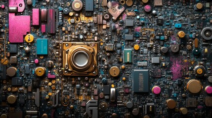 Circuit Board Texture  Abstract Tech Background