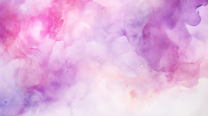 Fototapeta premium Purple pink and white watercolor background.