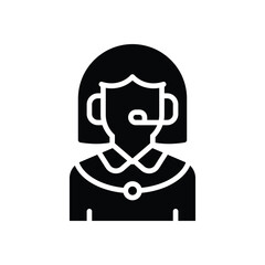 call center glyph icon. vector icon for your website, mobile, presentation, and logo design.