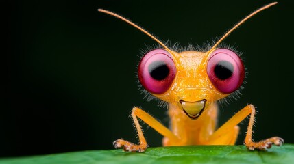 A close up of a praying mantisch on a leaf
