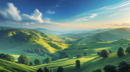 Hill view with new look for wallpaper 