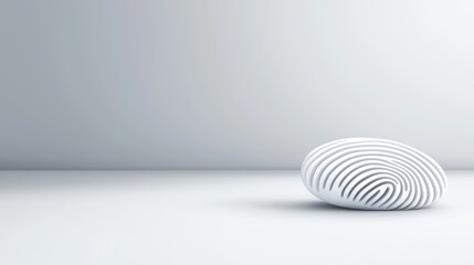 Obraz premium A white sphere with a fingerprint on it