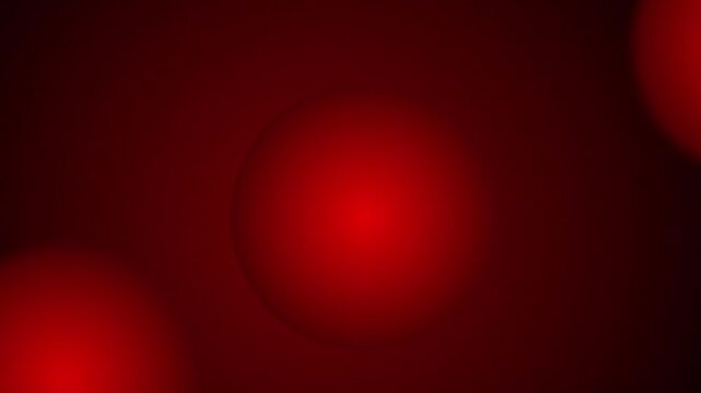 Abstract red balls with red bokeh background vector animation