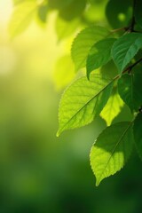 Sun-kissed leaves, pale yellow-green hue, dappled light, environment, texture, close-up