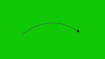 Animated Dotted Arrow Motion on Green Screen