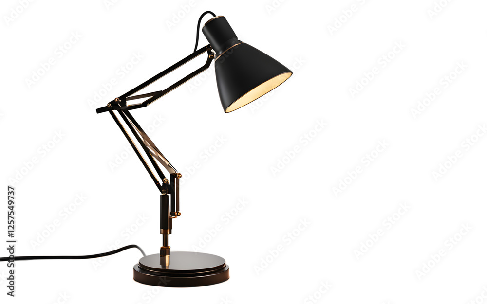 Aufkleber A modern desk lamp with an adjustable arm, isolated on a empty plain background