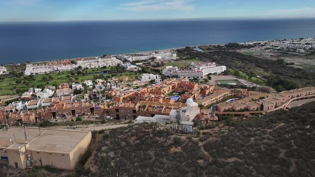 Faro de Moj&aacute;car en el Cerro del Moro Manco de Almeria, Andalucia, Espa&ntilde;a