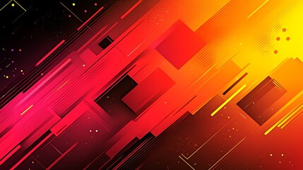 Abstract Red and Orange Geometric Design