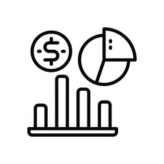 finance analysis line icon. vector icon for your website, mobile, presentation, and logo design.