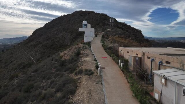 Faro de Moj&aacute;car en el Cerro del Moro Manco de Almeria, Andalucia, Espa&ntilde;a