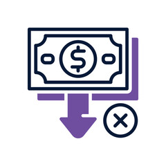 bankrupt dual tone icon. vector icon for your website, mobile, presentation, and logo design.