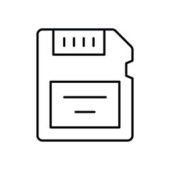 Data storage chip vector icon