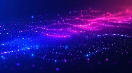 Obraz premium Abstract Blue And Pink Particle Wave Background