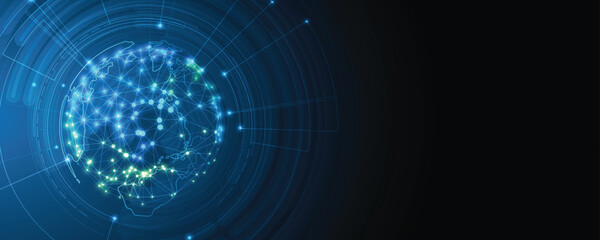 Artificial intelligence abstract human face