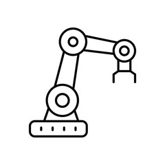 Robotics arm vector icon