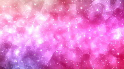 Obraz premium Pink Crystal Abstract Background With Sparkling Stars