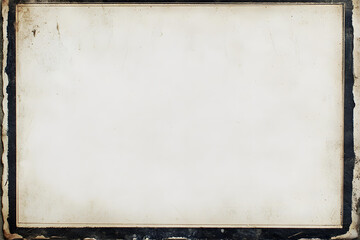 Antique Blank Photograph or Photo Album Page with Aged Border and Texture