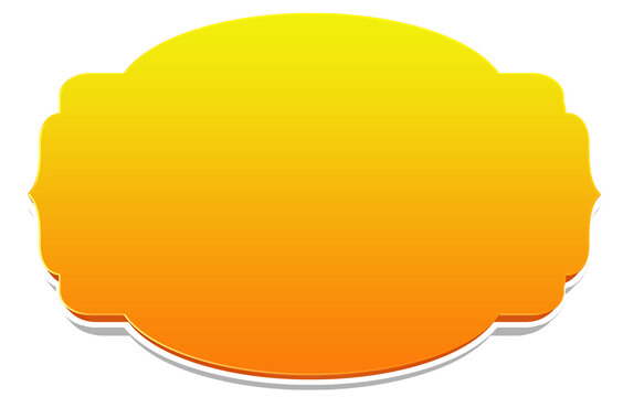Yellow ornament Label Banner