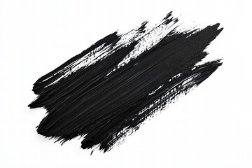 A dramatic black texture created through bold brush strokes, emphasizing movement and artistic expression.
